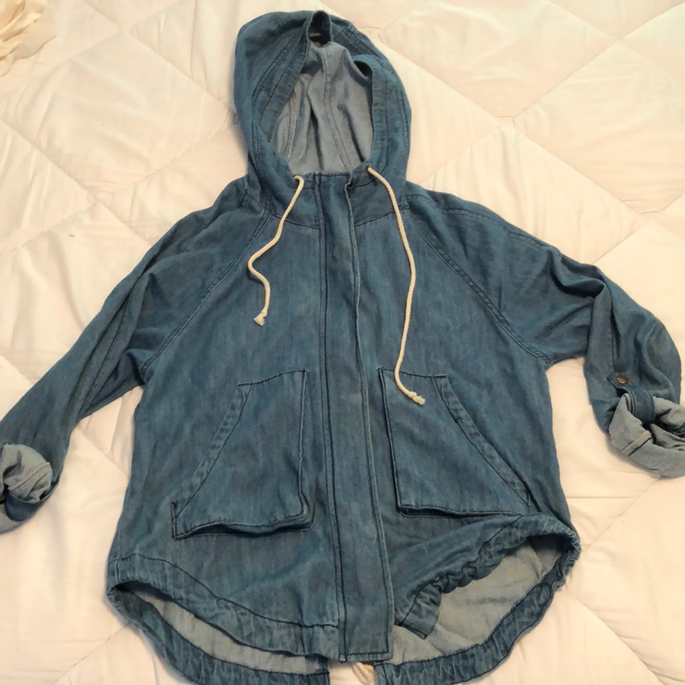 BDG light weight denim zip-up